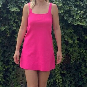 Zara Hot Pink Knit Mini Dress